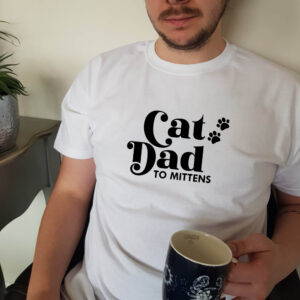 Personalised Cat Dad Pet's Name Adult T-shirt