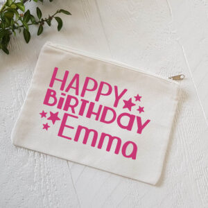 Birthday Personalised Zip Pouch