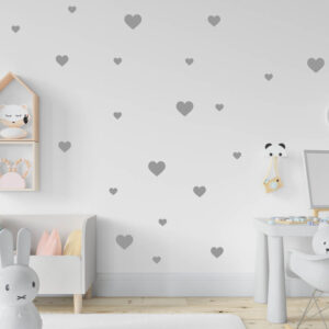 Love Hearts Set Wall Decal Stickers X24 Lovehearts Girl's Room Bedroom Art