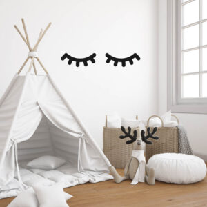 Simple Eyelashes Wall Decal Stickers size 12