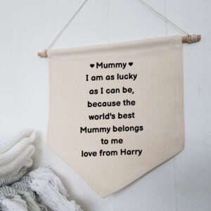 Mummy Personalised Poem Wall Flag
