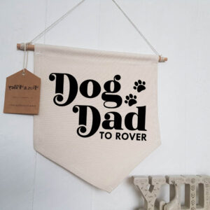 Dog Dad Personalised Wall Flag