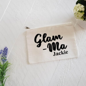 Glam-ma Personalised Zip Pouch Grandma Gift