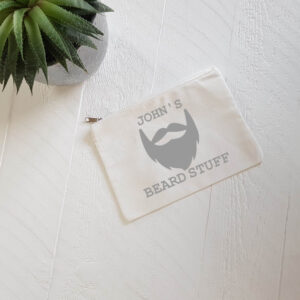 Your Name Beard Stuff Personalised Zip Pouch Man Gift