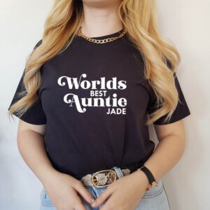 Worlds Best Auntie Personalised Adult T-shirt