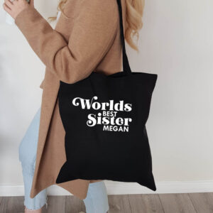 World's Best Sister Personalised Tote Bag