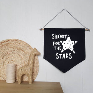 Shoot For The Stars Wall Hanging Cotton Flag