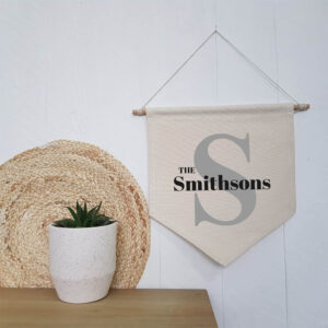 Personalised Family Name and Initial Wall Flag