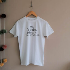 This Grandma Belongs To Grandchildren's Names Personalised Adult T-shirt