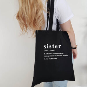 Sister Noun Personalised Tote Bag