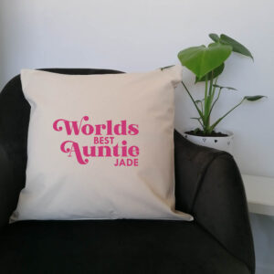 Personalised Worlds Best Auntie Cushion