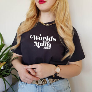 Worlds Best Mum Personalised Adult T-shirt